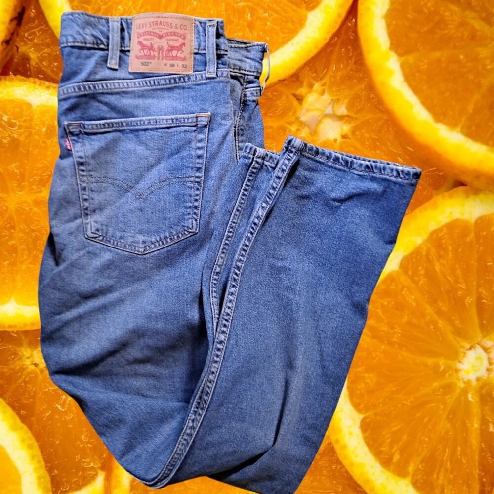 Levi's 502 Straight Leg Denim Jeans Sizeโ 38x32